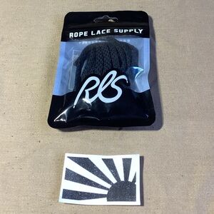 Rope Lace Supply Flat Gray Black 42 inch